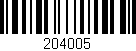 Código de barras (EAN, GTIN, SKU, ISBN): '204005'