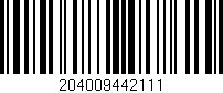 Código de barras (EAN, GTIN, SKU, ISBN): '204009442111'