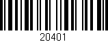 Código de barras (EAN, GTIN, SKU, ISBN): '20401'
