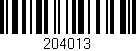 Código de barras (EAN, GTIN, SKU, ISBN): '204013'