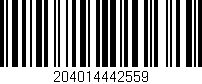 Código de barras (EAN, GTIN, SKU, ISBN): '204014442559'