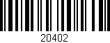 Código de barras (EAN, GTIN, SKU, ISBN): '20402'