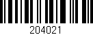 Código de barras (EAN, GTIN, SKU, ISBN): '204021'