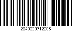 Código de barras (EAN, GTIN, SKU, ISBN): '2040320712205'