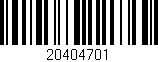 Código de barras (EAN, GTIN, SKU, ISBN): '20404701'