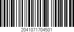 Código de barras (EAN, GTIN, SKU, ISBN): '2041071704501'