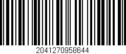 Código de barras (EAN, GTIN, SKU, ISBN): '2041270958644'