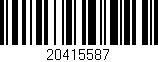 Código de barras (EAN, GTIN, SKU, ISBN): '20415587'