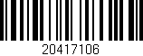 Código de barras (EAN, GTIN, SKU, ISBN): '20417106'