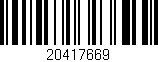 Código de barras (EAN, GTIN, SKU, ISBN): '20417669'
