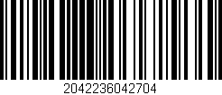 Código de barras (EAN, GTIN, SKU, ISBN): '2042236042704'
