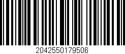 Código de barras (EAN, GTIN, SKU, ISBN): '2042550179506'