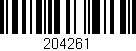 Código de barras (EAN, GTIN, SKU, ISBN): '204261'
