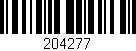 Código de barras (EAN, GTIN, SKU, ISBN): '204277'
