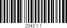 Código de barras (EAN, GTIN, SKU, ISBN): '2043.1.1'