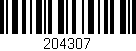Código de barras (EAN, GTIN, SKU, ISBN): '204307'