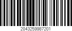Código de barras (EAN, GTIN, SKU, ISBN): '2043259987201'