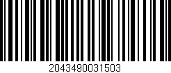 Código de barras (EAN, GTIN, SKU, ISBN): '2043490031503'