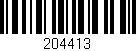 Código de barras (EAN, GTIN, SKU, ISBN): '204413'