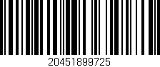 Código de barras (EAN, GTIN, SKU, ISBN): '20451899725'