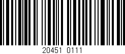 Código de barras (EAN, GTIN, SKU, ISBN): '20451/0111'