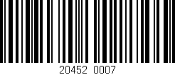 Código de barras (EAN, GTIN, SKU, ISBN): '20452/0007'