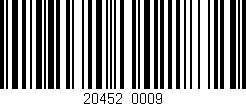 Código de barras (EAN, GTIN, SKU, ISBN): '20452/0009'