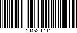 Código de barras (EAN, GTIN, SKU, ISBN): '20453/0111'