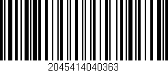 Código de barras (EAN, GTIN, SKU, ISBN): '2045414040363'