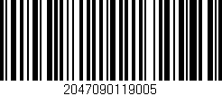 Código de barras (EAN, GTIN, SKU, ISBN): '2047090119005'