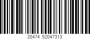 Código de barras (EAN, GTIN, SKU, ISBN): '20474|52047313'