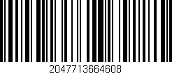 Código de barras (EAN, GTIN, SKU, ISBN): '2047713664608'