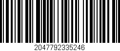Código de barras (EAN, GTIN, SKU, ISBN): '2047792335246'