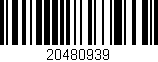 Código de barras (EAN, GTIN, SKU, ISBN): '20480939'