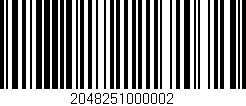 Código de barras (EAN, GTIN, SKU, ISBN): '2048251000002'