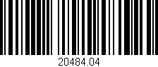 Código de barras (EAN, GTIN, SKU, ISBN): '20484.04'