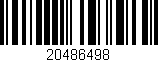 Código de barras (EAN, GTIN, SKU, ISBN): '20486498'