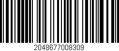 Código de barras (EAN, GTIN, SKU, ISBN): '2048677008309'