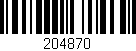 Código de barras (EAN, GTIN, SKU, ISBN): '204870'