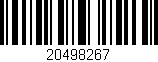 Código de barras (EAN, GTIN, SKU, ISBN): '20498267'