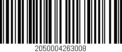 Código de barras (EAN, GTIN, SKU, ISBN): '2050004263008'
