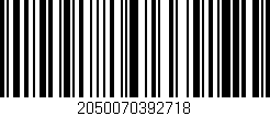 Código de barras (EAN, GTIN, SKU, ISBN): '2050070392718'