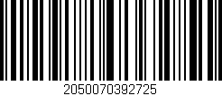 Código de barras (EAN, GTIN, SKU, ISBN): '2050070392725'