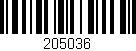 Código de barras (EAN, GTIN, SKU, ISBN): '205036'