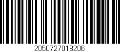 Código de barras (EAN, GTIN, SKU, ISBN): '2050727018206'