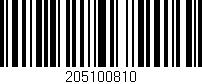 Código de barras (EAN, GTIN, SKU, ISBN): '205100810'