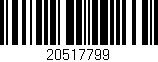 Código de barras (EAN, GTIN, SKU, ISBN): '20517799'
