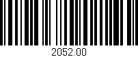 Código de barras (EAN, GTIN, SKU, ISBN): '2052.00'