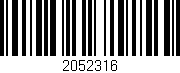 Código de barras (EAN, GTIN, SKU, ISBN): '2052316'