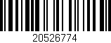 Código de barras (EAN, GTIN, SKU, ISBN): '20526774'